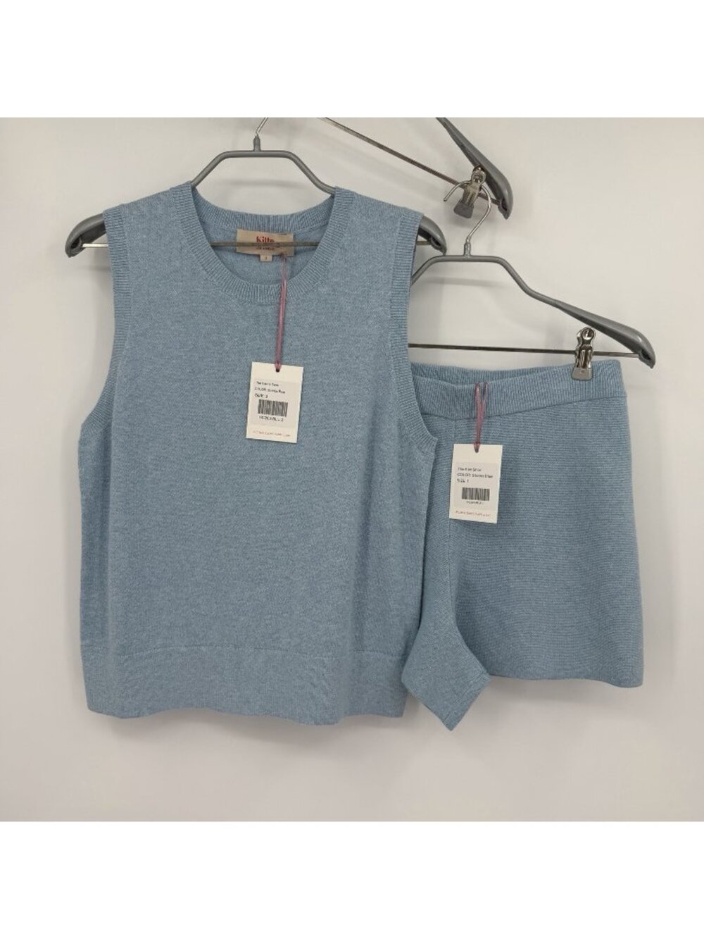 Kilte Collection Carrie Cotton-Cashmere Tank & Alex Knit Shorts Matching Set S/M